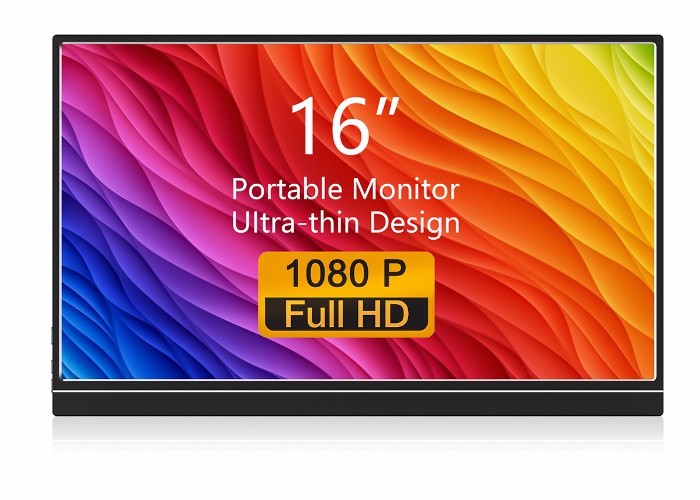 Metallo a 16 pollici ultra esile che alloggia il monitor portatile pieno di 1080P HD HDR