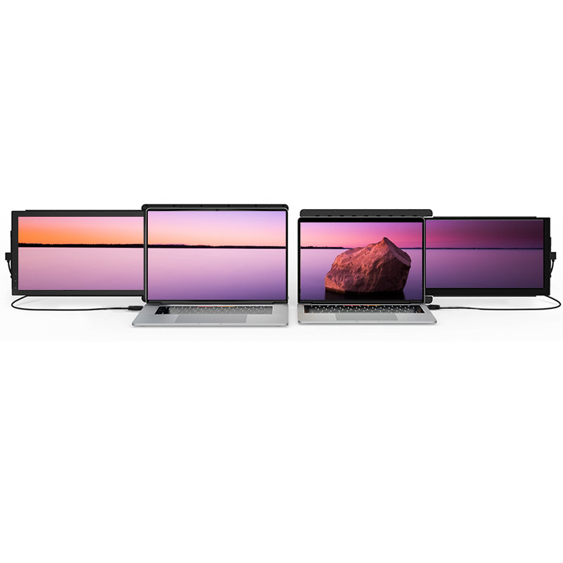 Estensione dello schermo del computer portatile - 13,3» in pieno monitor di triplo di HD con il porto di USB-C e di HDMI